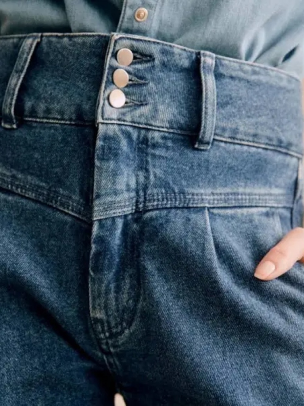 Sezane Sama Denim Trousers EUC